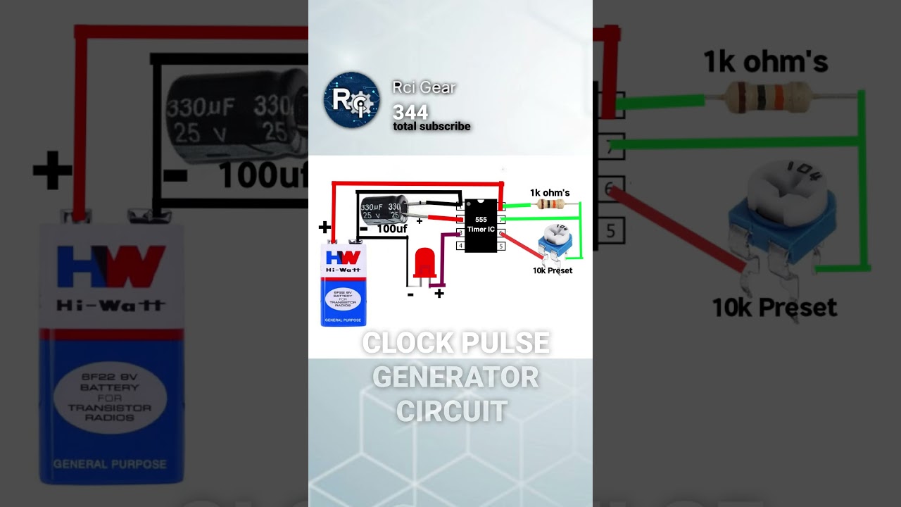 Pulse generator circuit 555 ic