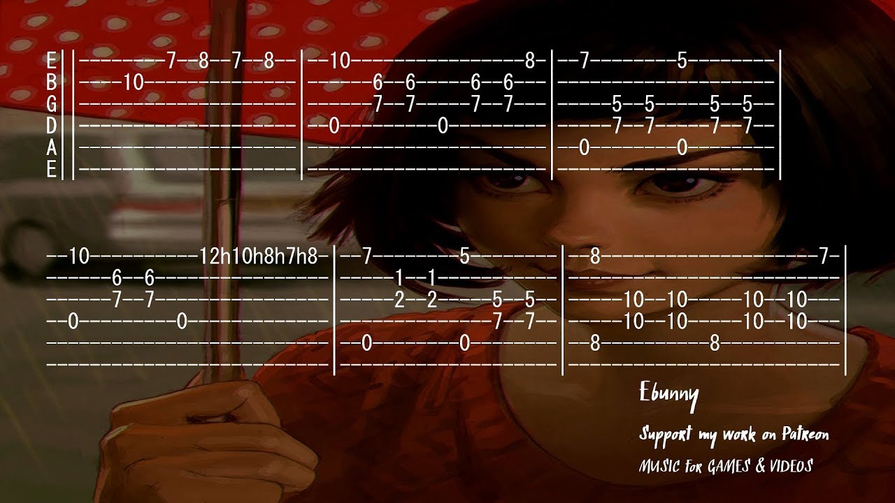 Yann Tiersen - La Valse d'Amelie [Full Acoustic Guitar Tab by Ebunny] Fingerstyle How to Play