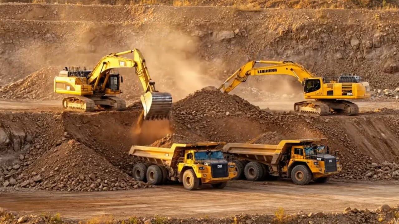 Incredible Heavy Machinery Compilation | Excavators Loading Dump Trucks