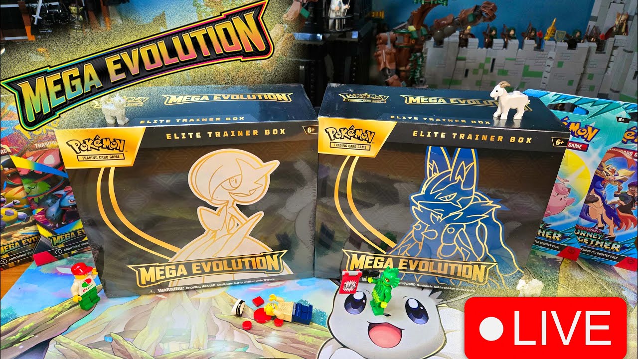 Pokemon TCG Mega Evolution Elite Trainer Box Mega Lucario & Mega Gardevoir live pack opening!
