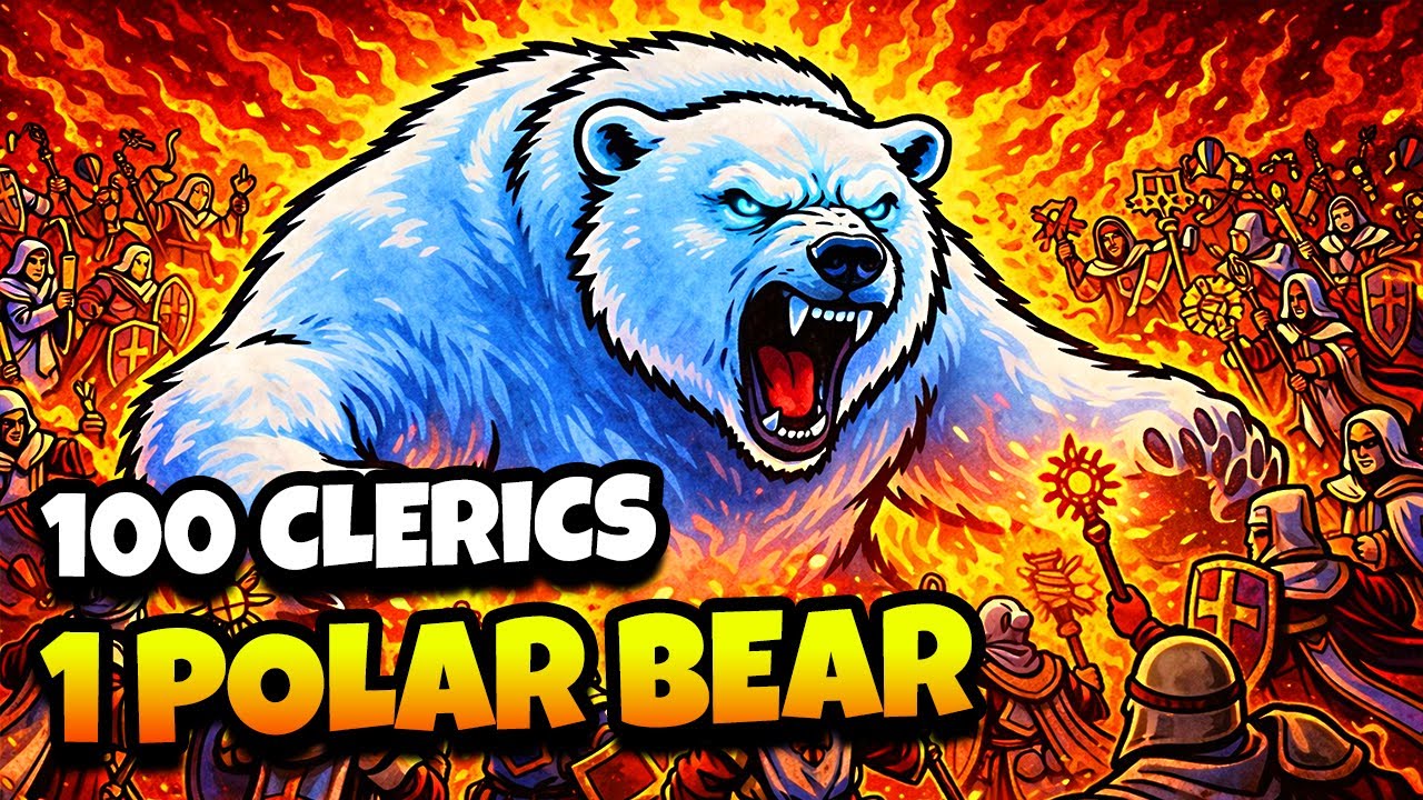 Can 100 Clerics Beat 1 Polar Bear?