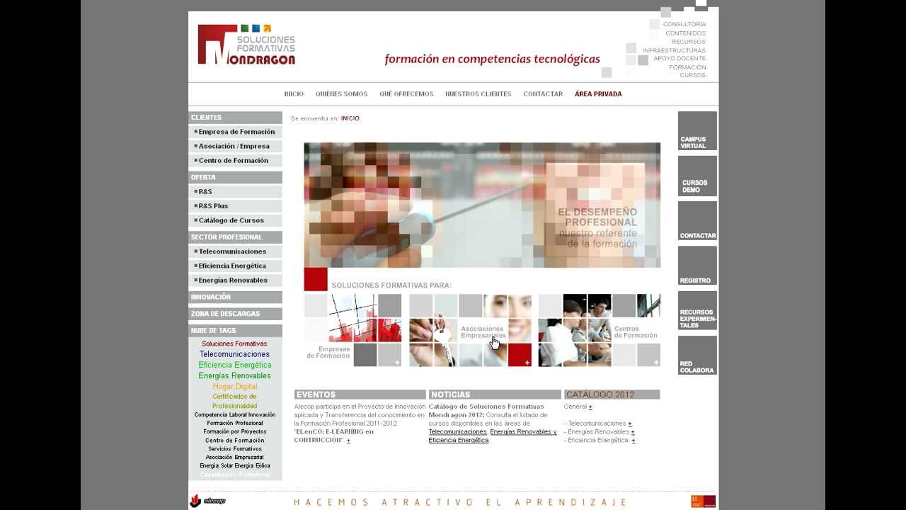 ALECOP. Portal web y CMS a medida