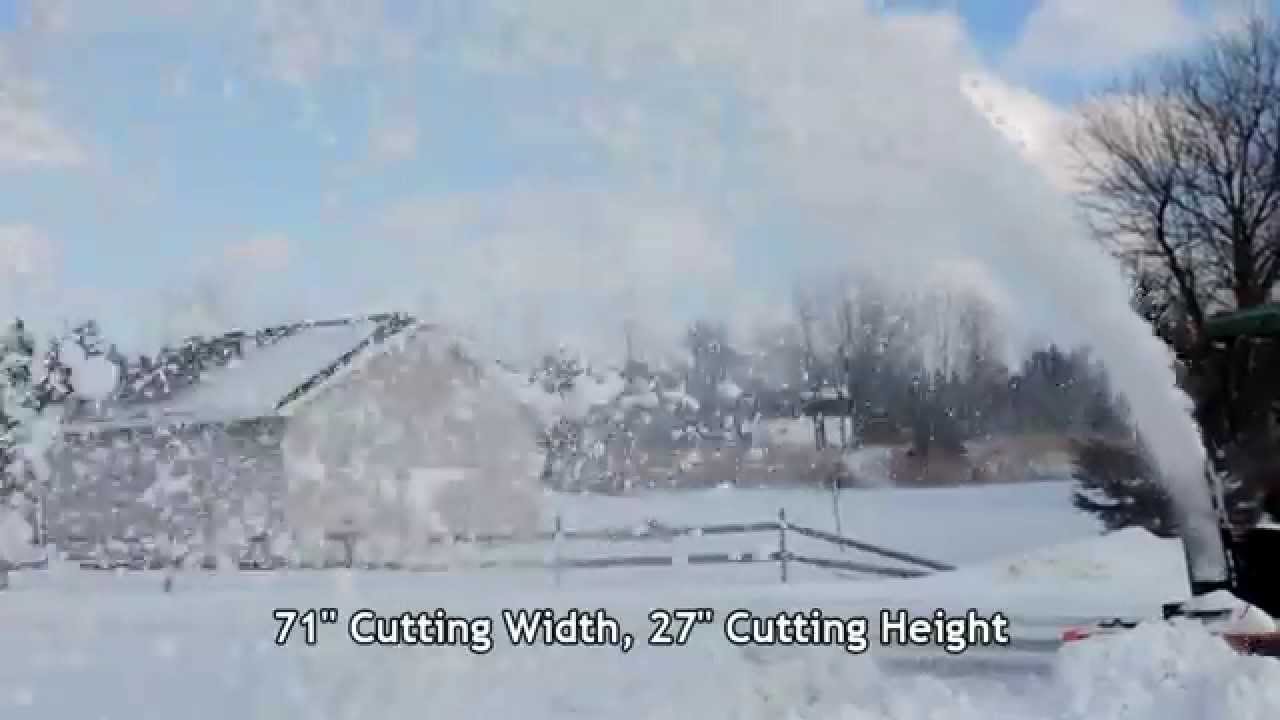 WoodMaxx SB-72 Blizzard PTO snow blower in action