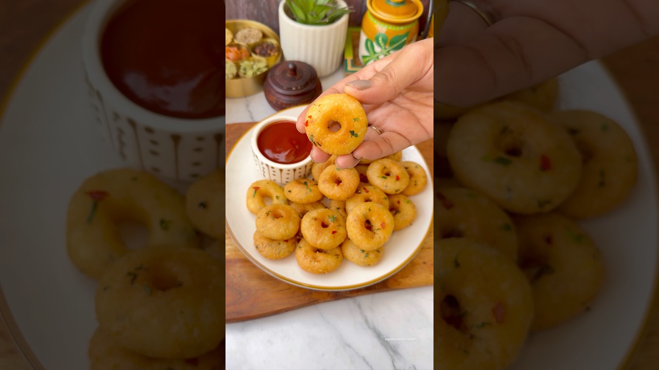 Crispy Suji Mini Vada Recipe😍 #shorts #trending #viralvideo #vada