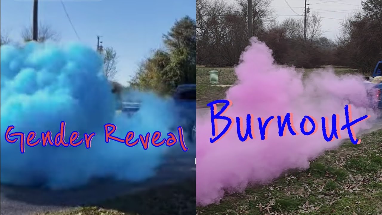 Gender reveal powder burnout. link in description.