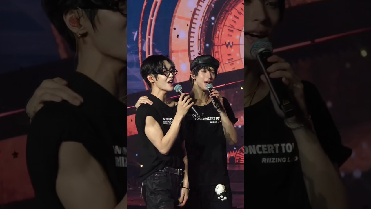 anton kissing wonbin lol goal achieved✅️ #riize #concert #wonbin #anton