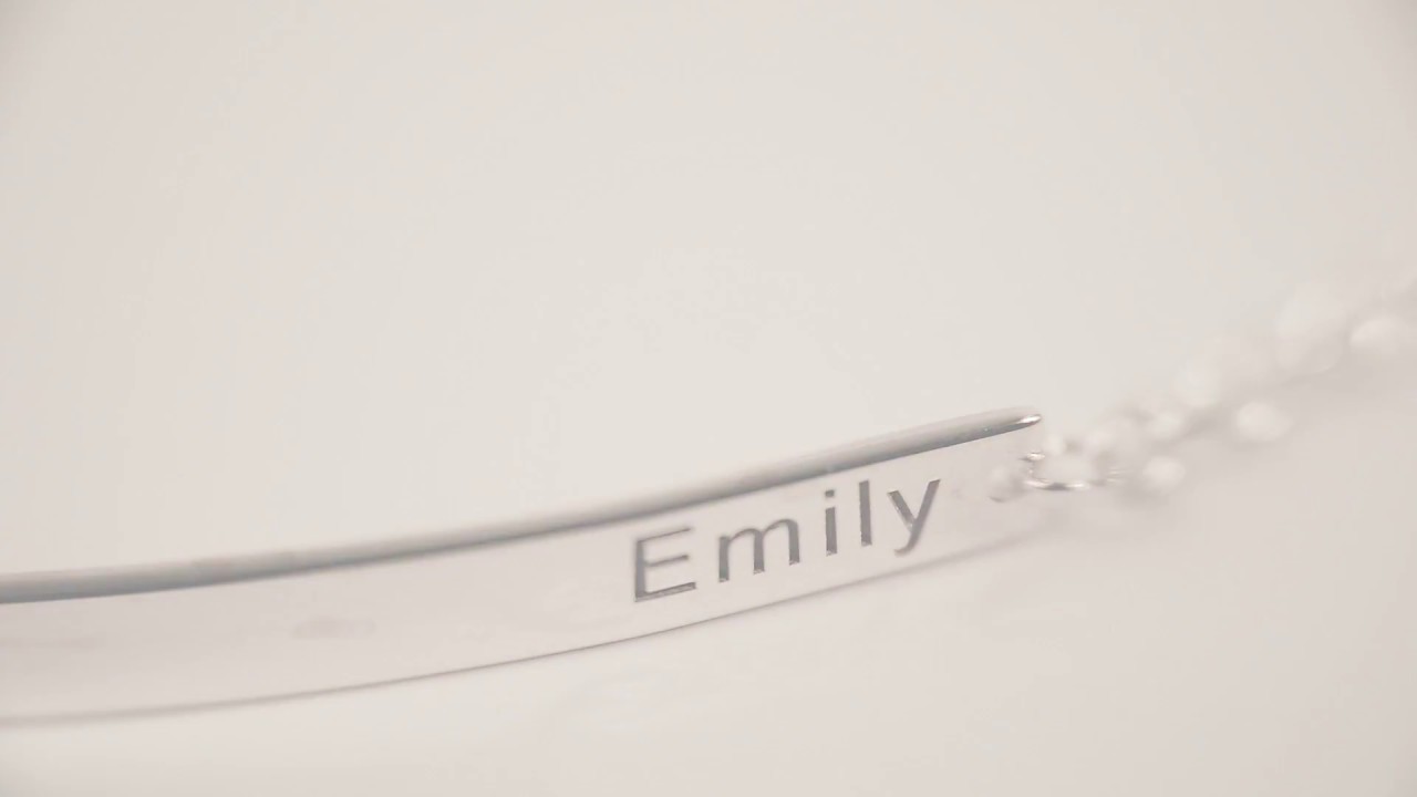 .925 STERLING SILVER CUSTOM NAMEPLATE BAR BRACELET