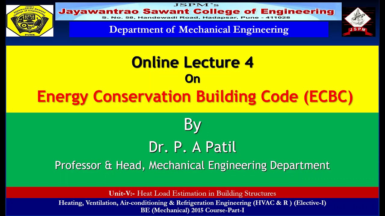 Lecture 5 4  Energy Conservation Building Code ECBC