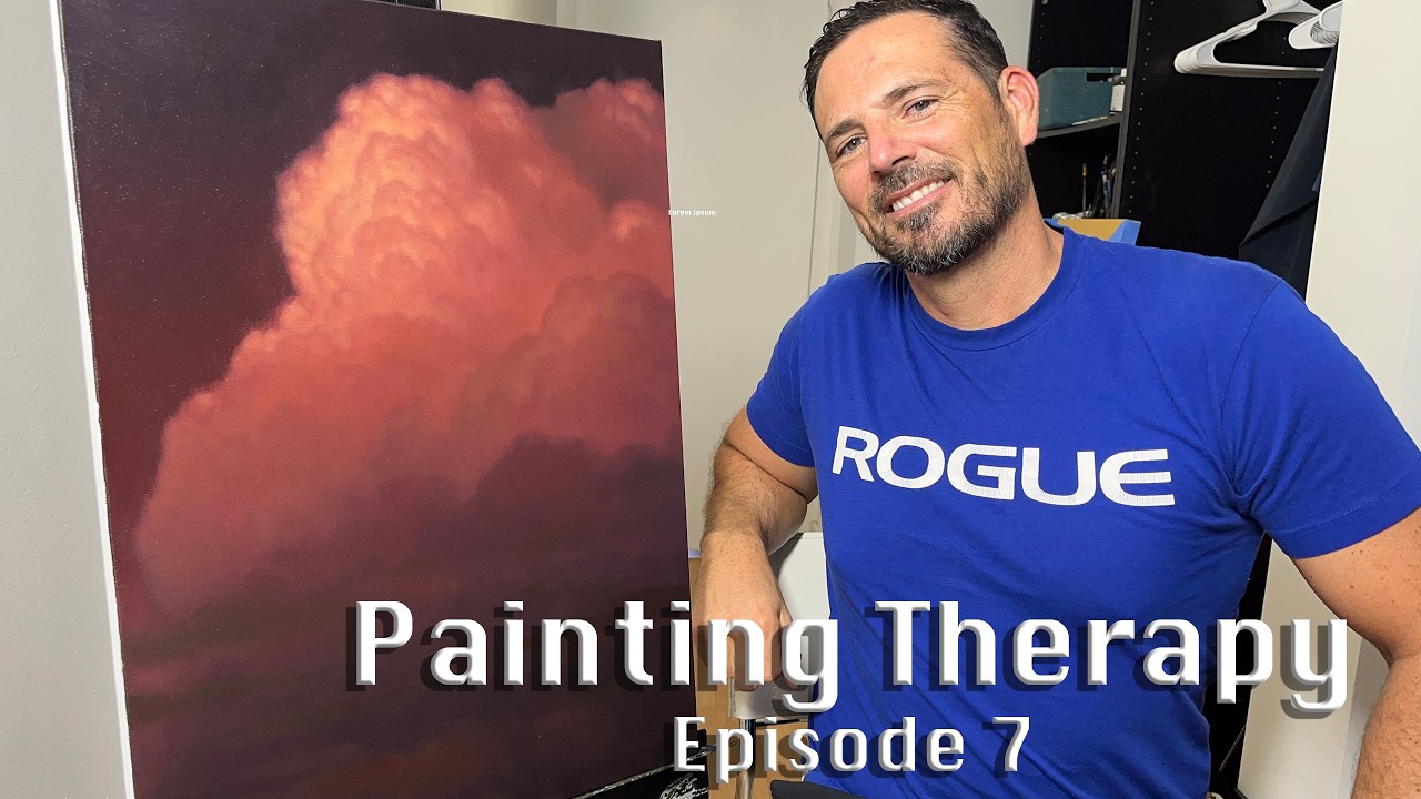 Painting Therapy - Ep 7. Making life changes is hard.  But people watching is fun.  Watch me paint!