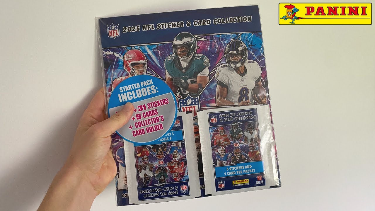 Открытие стартового набора &mdash; коллекция наклеек и карточек Panini NFL 2025! 🏈
