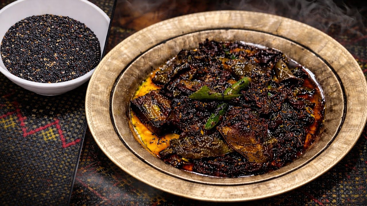 Sesame Brinjal Recipe 🍆Nutty. Spicy. Absolutely irresistible.