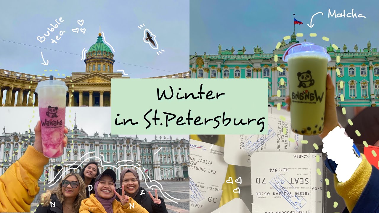 Winter vlog❄️🤍✈️ || the Most beautiful city in Russia- St. Petersburg 🌸🏛️🇷🇺