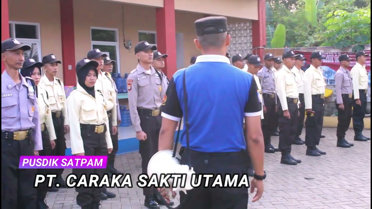 Pembentukkan Pleton Anggota Latihan Dasar PBB Diklat Satpam GP 58 Subang Jawa Barat Pusdik Caraka