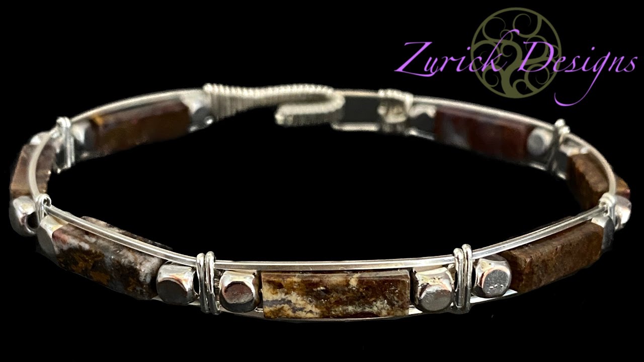 Wire Wrapping Tutorial- Rectangle & Square Bead Bangle Bracelet