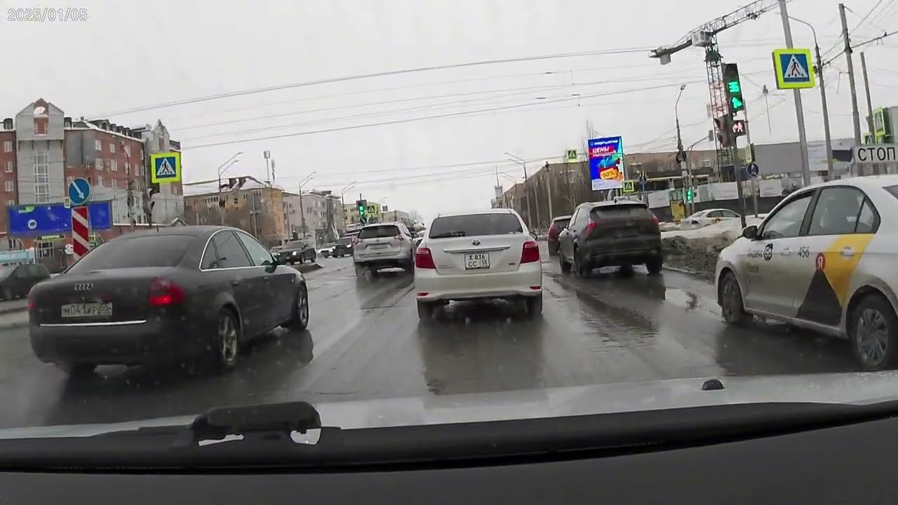 Омск после нового года 2025. Выезд из Омска (Январь)