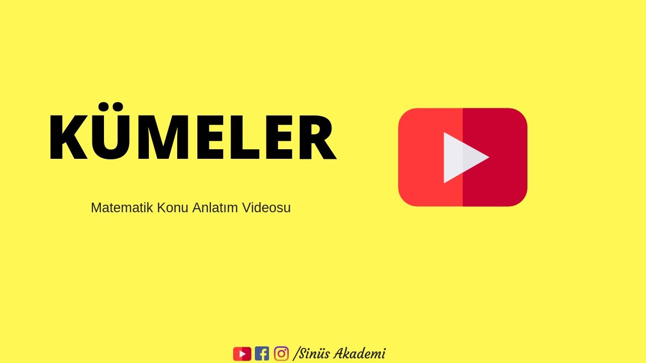 Kümeler-1: Temel Kavramlar Konu Anlatım.