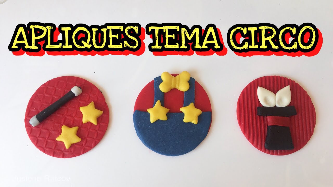 3 APLIQUES DE LEITE EM PÓ PARA DOCES - TEMA CIRCO - COLAB CAMILA CAMARGO (VEDA 1)