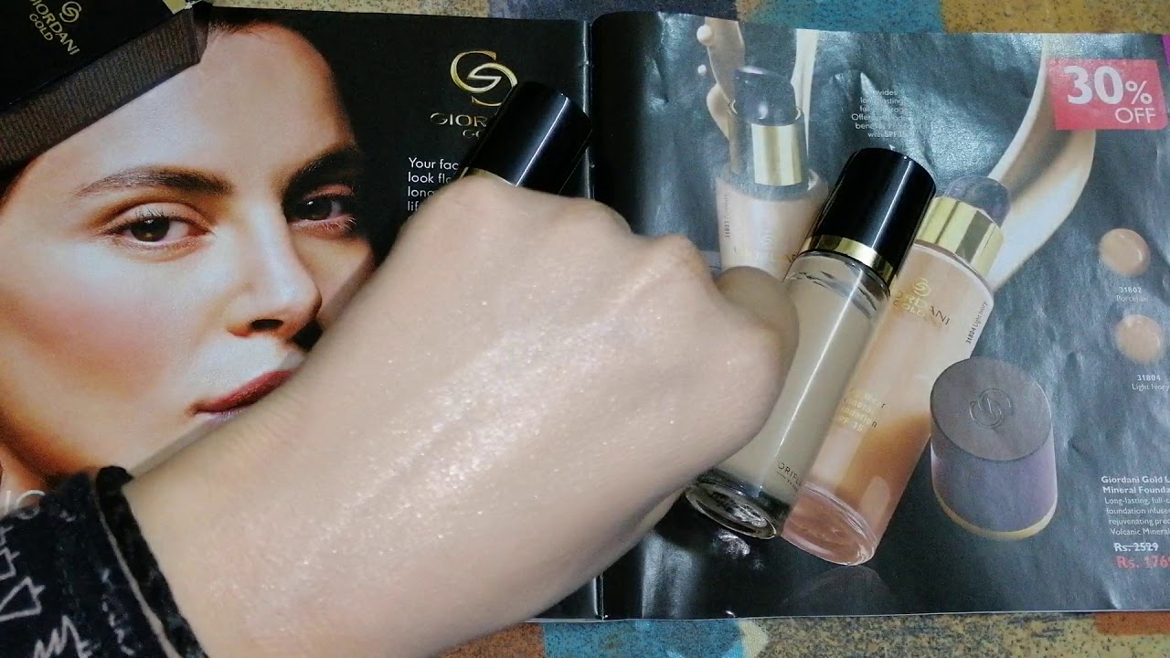 Oriflame Giordani gold long wear mineral foundation spf 15