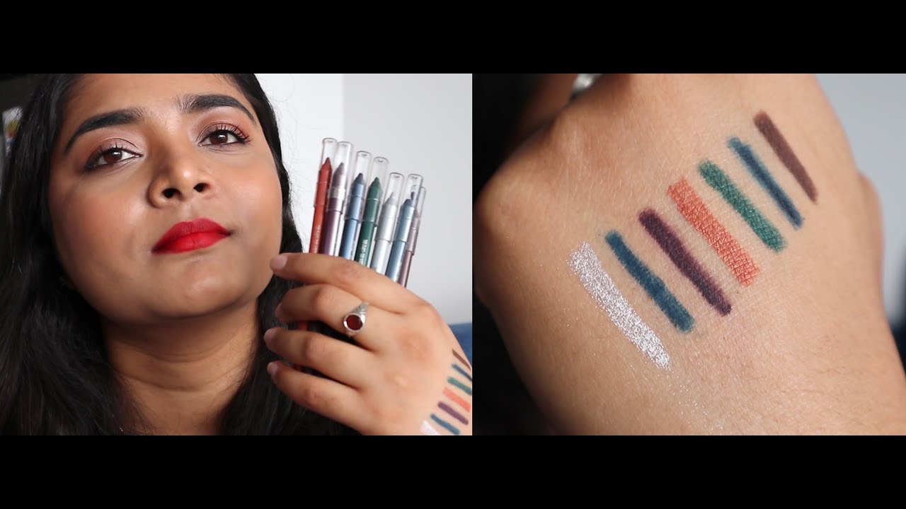 MAYBELLINE TATTOO LINERS ! Mini Review and Swatches| 7 Shades:)