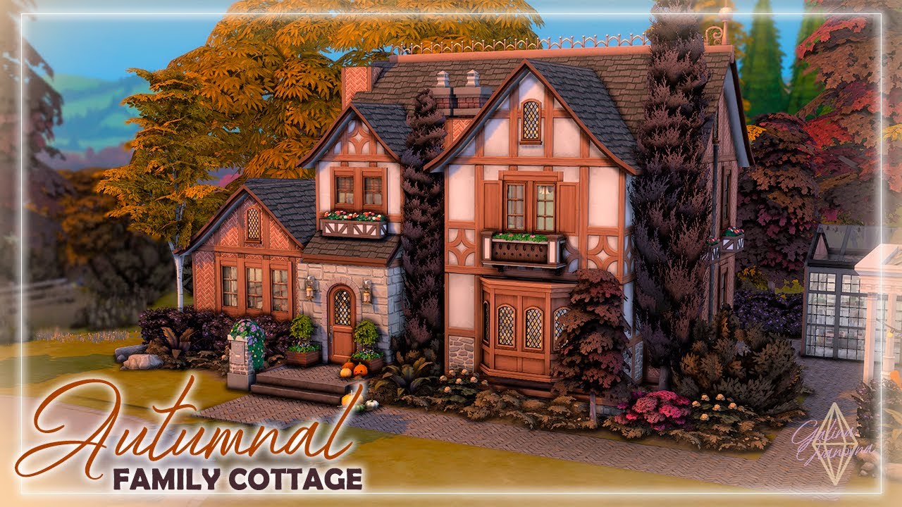 Осенний семейный коттедж 🍁| Симс 4: Строительство | Autumn Family Cottage| The Sims 4: Speed Build