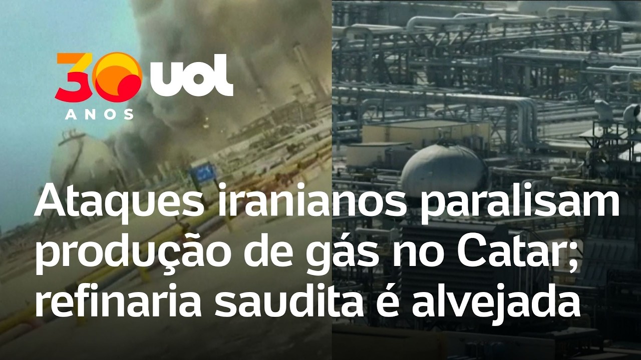 Ataques iranianos paralisam produção de gás no Catar; refinaria saudita também foi alvejada; vídeos