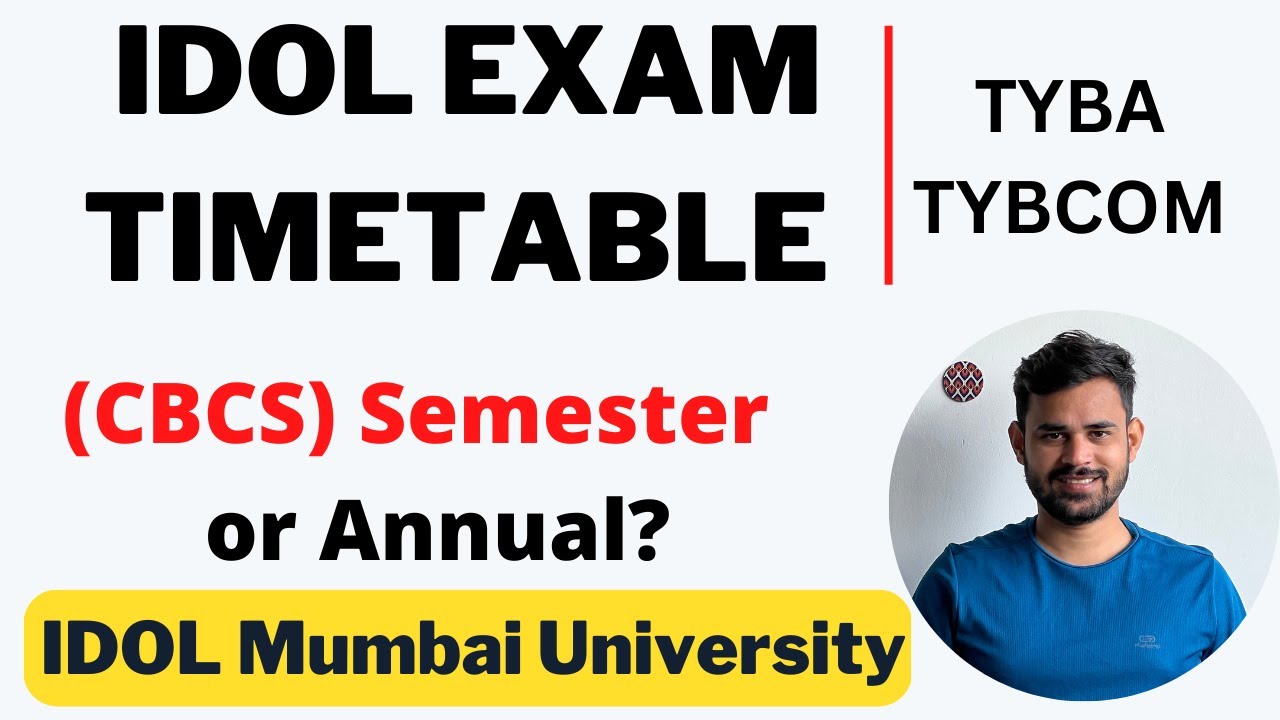 IDOL Mumbai University New Updates | IDOL annual exam timetable 2022