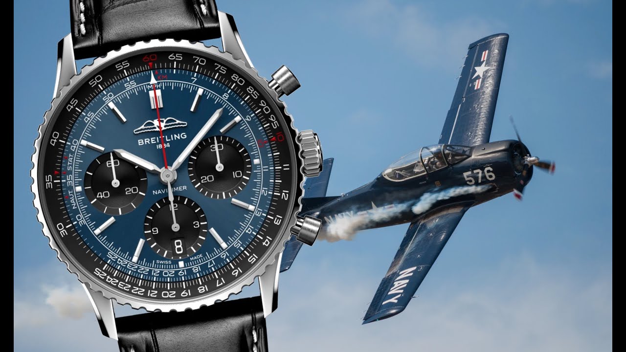 НОВЫЙ NAVITIMER!: Breitling Navitimer B01 Chronograph 41 мм Blue AB0139241C1P1