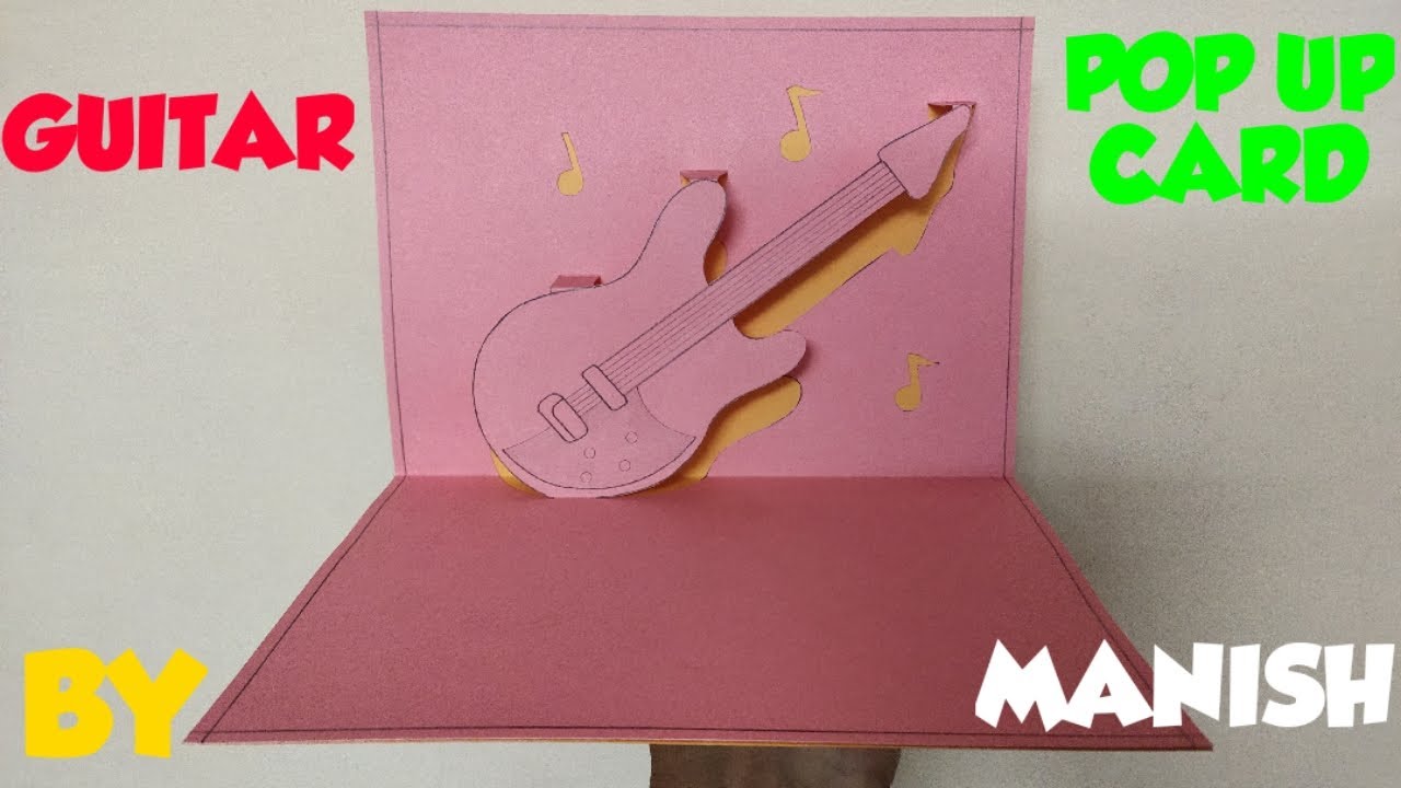 Guitar pop up card
