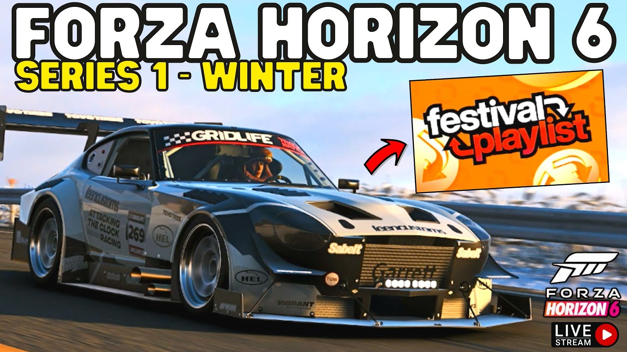 Forza Horizon 6-Festival playlist completion-Winter series with viewers!-it's all a bit snowy!