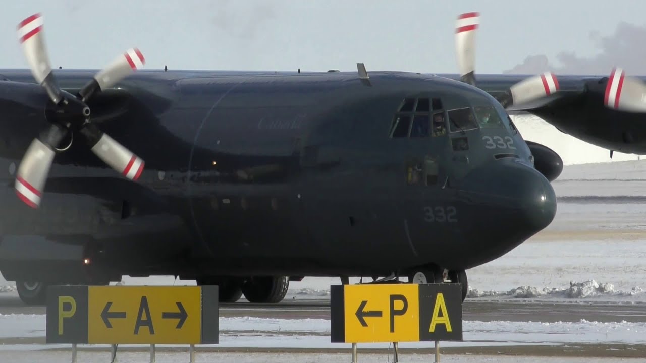 RCAF Hercules Departs Calgary for Remembrance Day 2020 Fly-Over