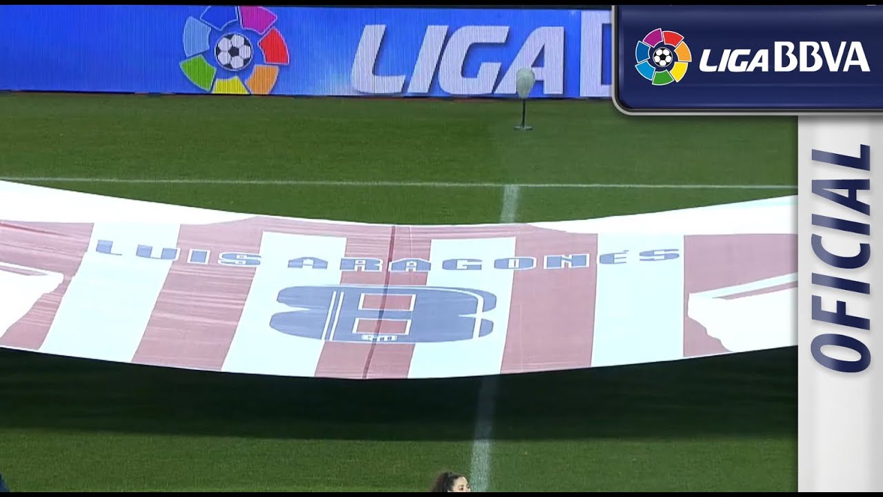 Homenaje a Luis Aragonés en el Vicente Calderón