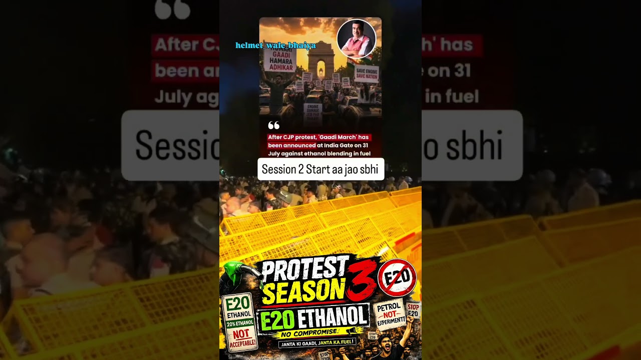 Ethanol e20 Protest is crowded @SUMITJAIPURVLOG