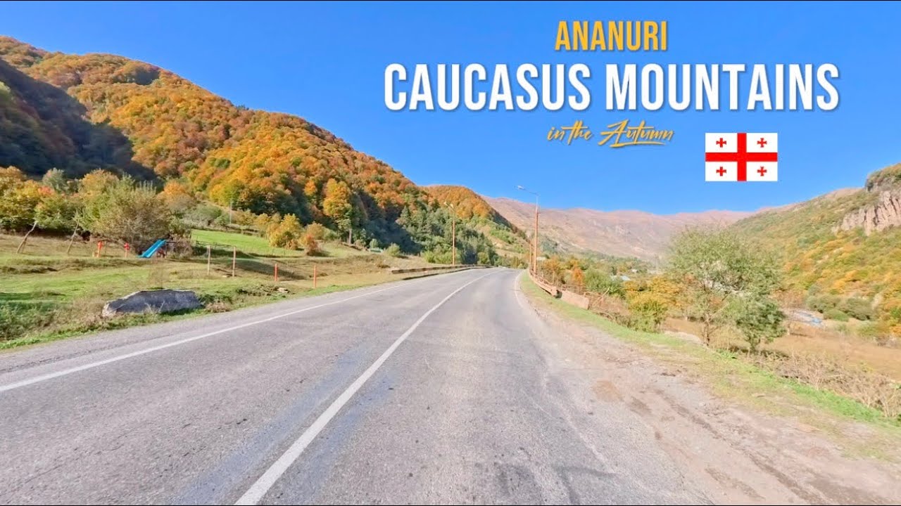 Driving in Georgia 🇬🇪 from Ananuri through the Caucasus Mountains | Scenic Autumn Road Trip 2025