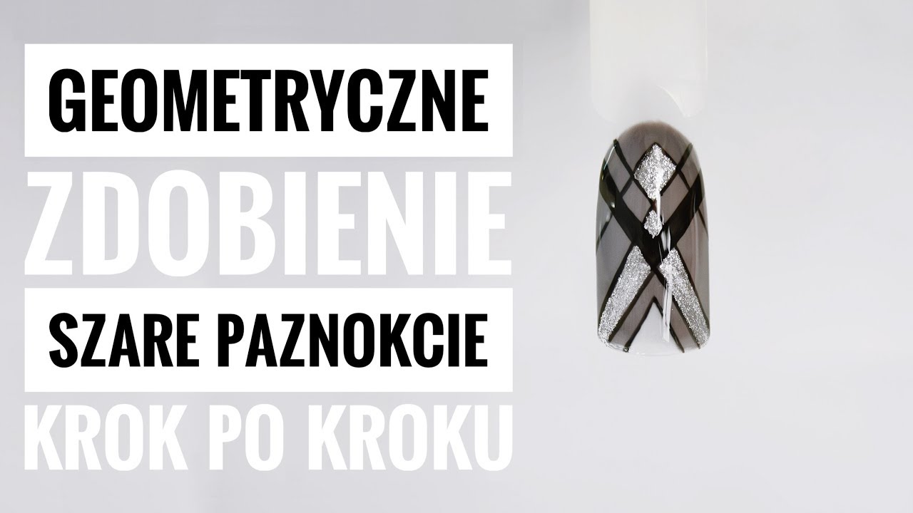 GEOMETRYCZNE ZDOBIENIE 🖤 SZARE PAZNOKCIE
