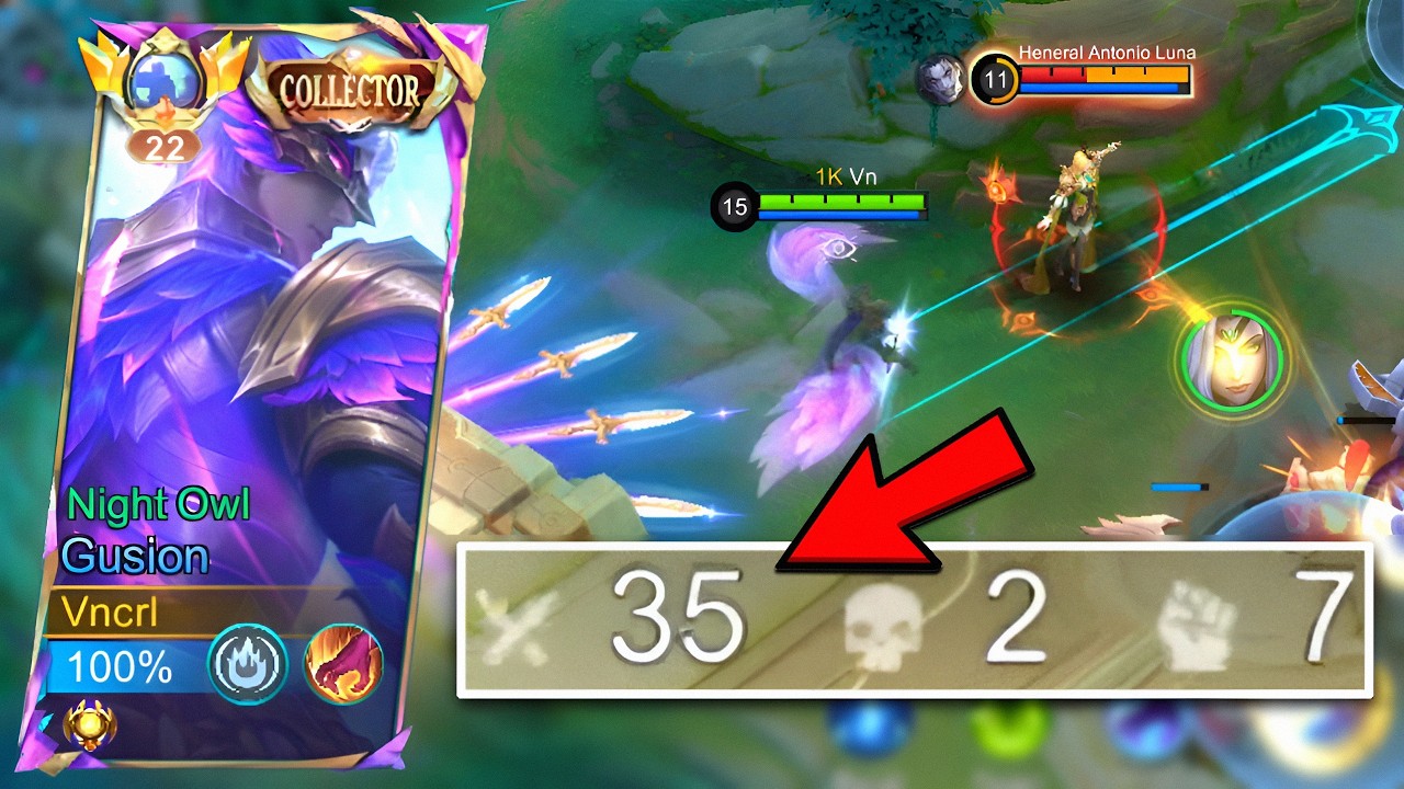 35 KILLS!🔥NO CLICKBAIT! ABSOLUTE DOMINATION IN RANK! GUSION IS BACK TO META🔥