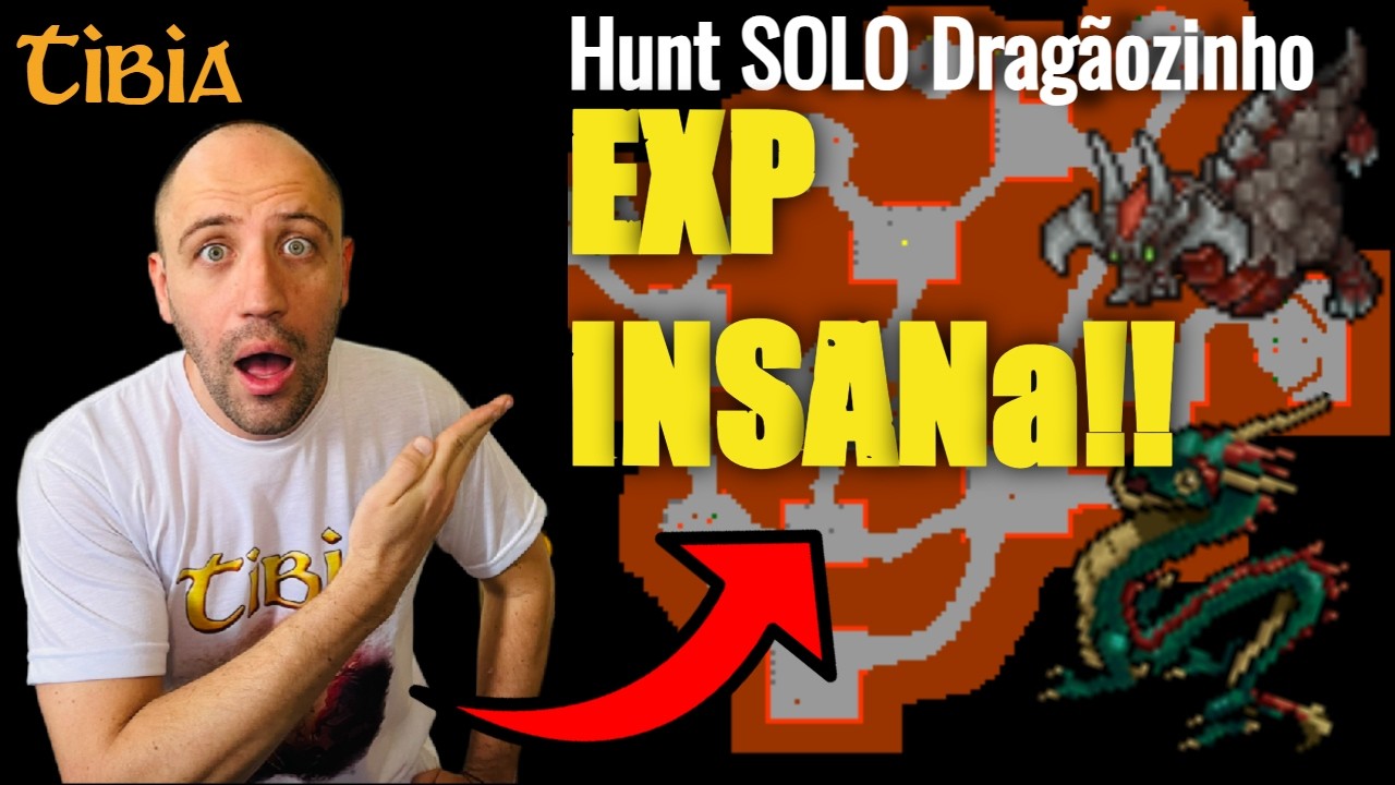 Tibia hunt ED SOLO 700+ Dragãozinho de Nimmersatt. Muita EXP