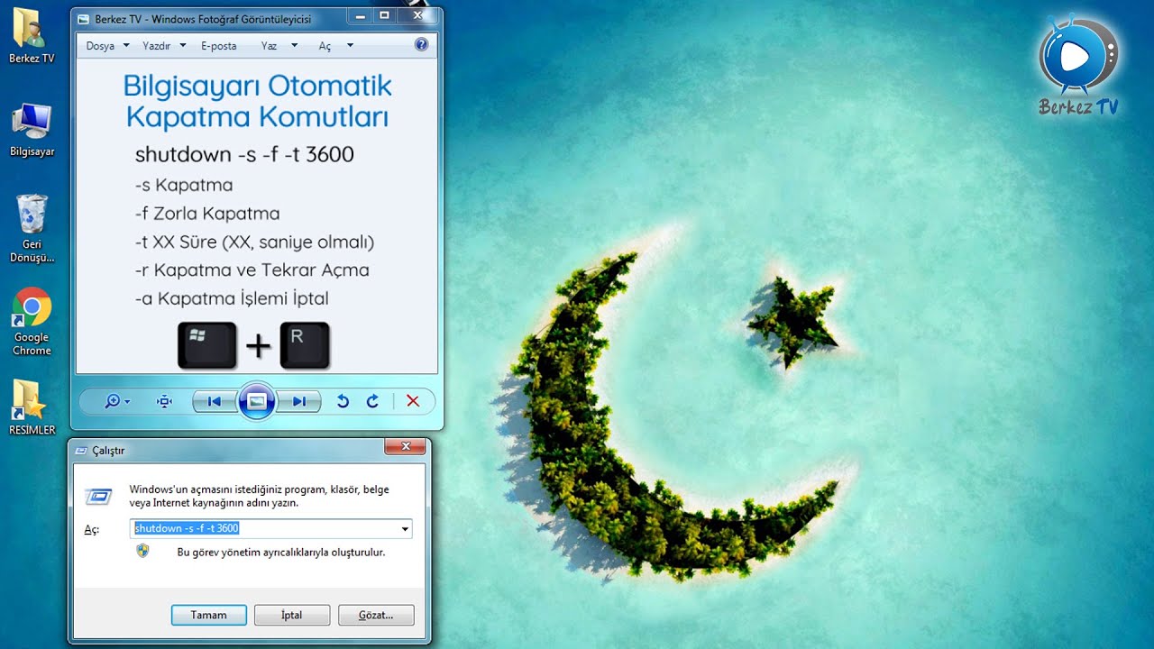 Programsız Otomatik Bilgisayarı Kapatma