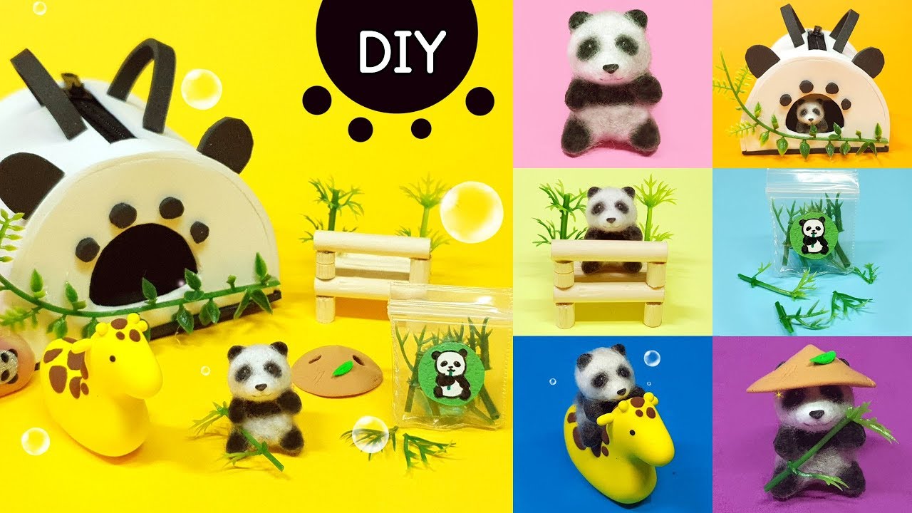 DIY Miniature animal  set - panda !