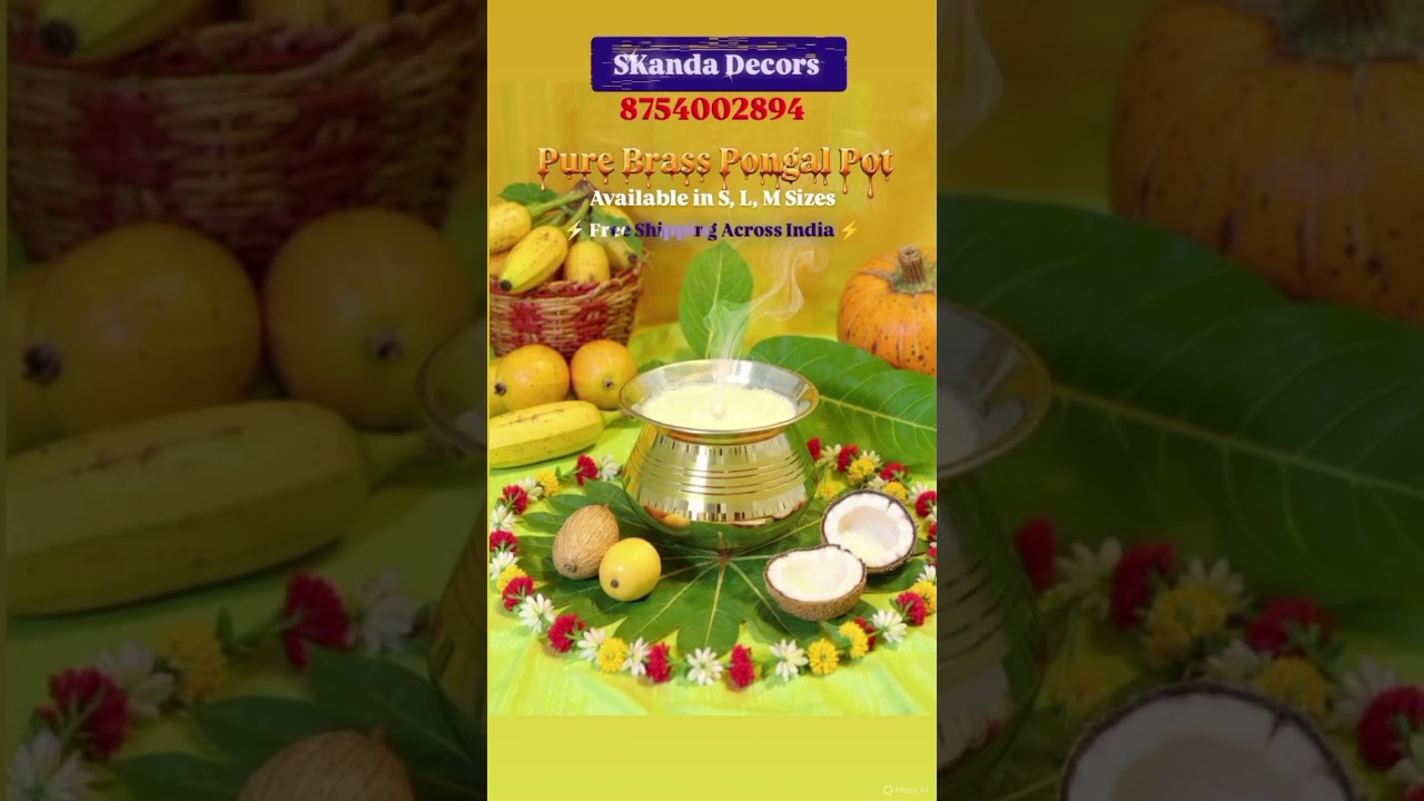 Thala Pongal ✨ Brass Pongal Pot 
