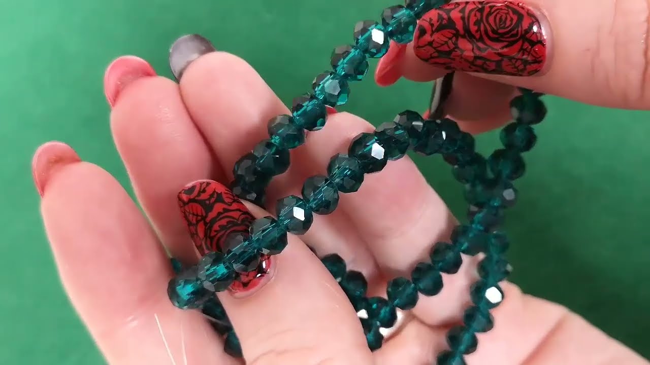 Teal Czech Crystal Faceted Rondelle Beads 4mm x 6mm Strand Of 90+ Pieces HA20610