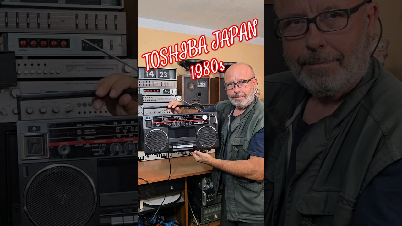 #1980s Vintage JAPAN Radio Cassette Recorder TOSHIBA RT-6035 @Angelicaaudio