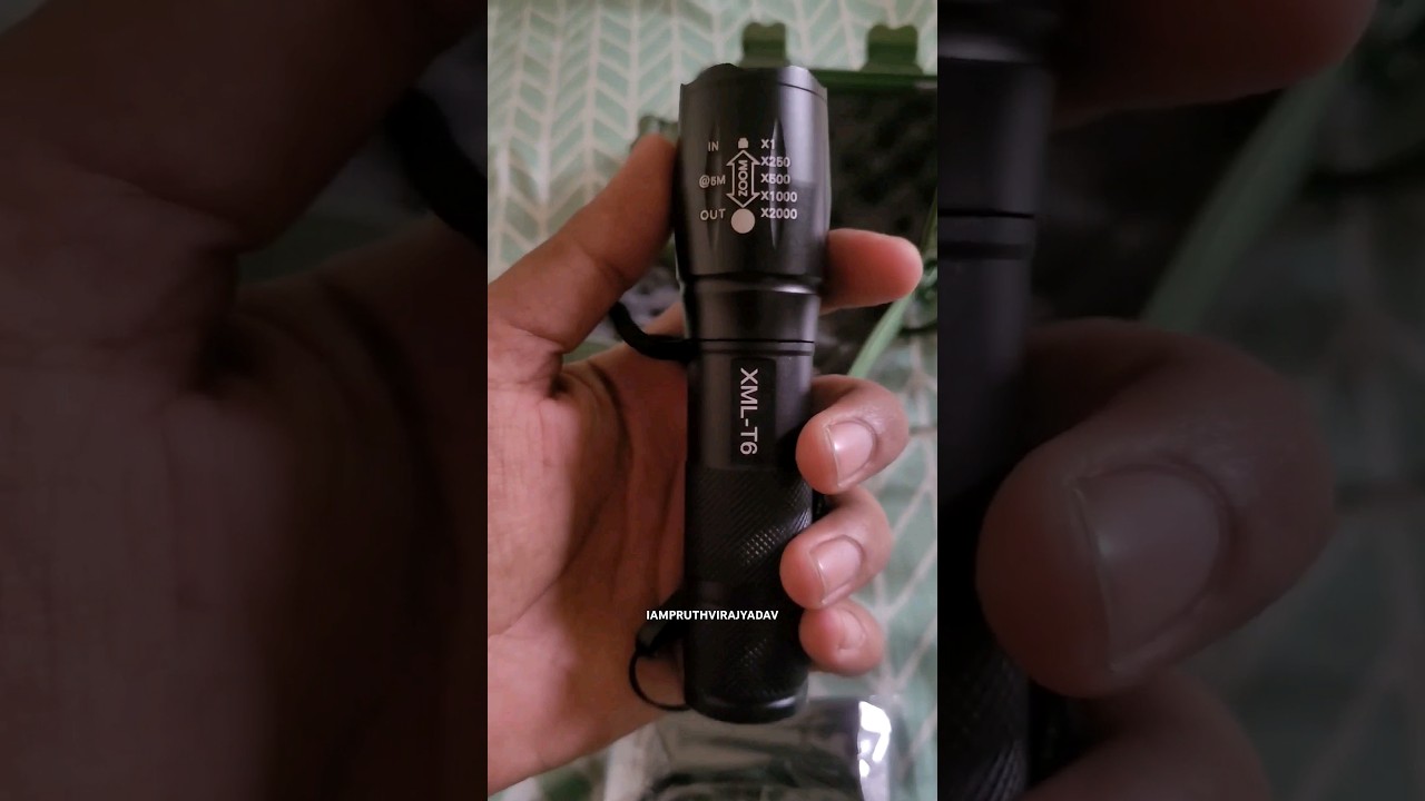 BEST MINI TORCH UNDER 349 Rs, T-650 (XML-T6) Torch , 5modes #torchlight #torch  #mini #beam #range