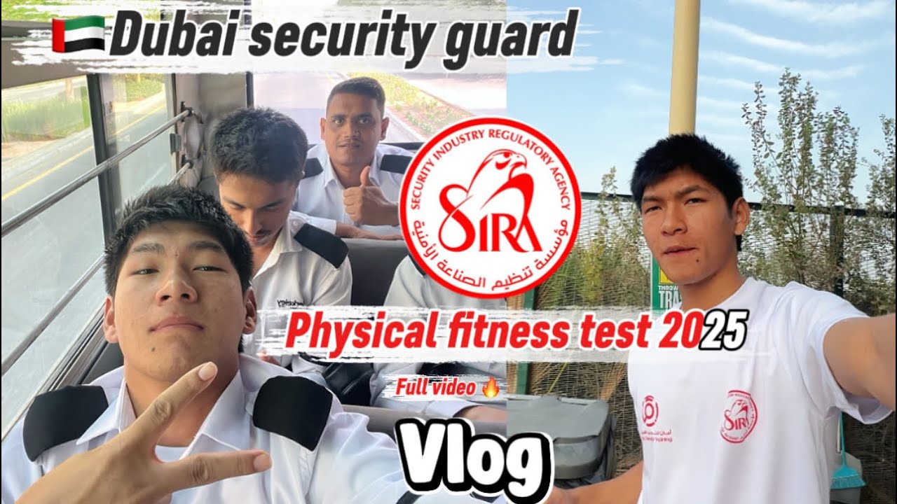 🇦🇪Dubai security guard - Sira physical fitness test 2025 || Jaasbin Gu Rong||