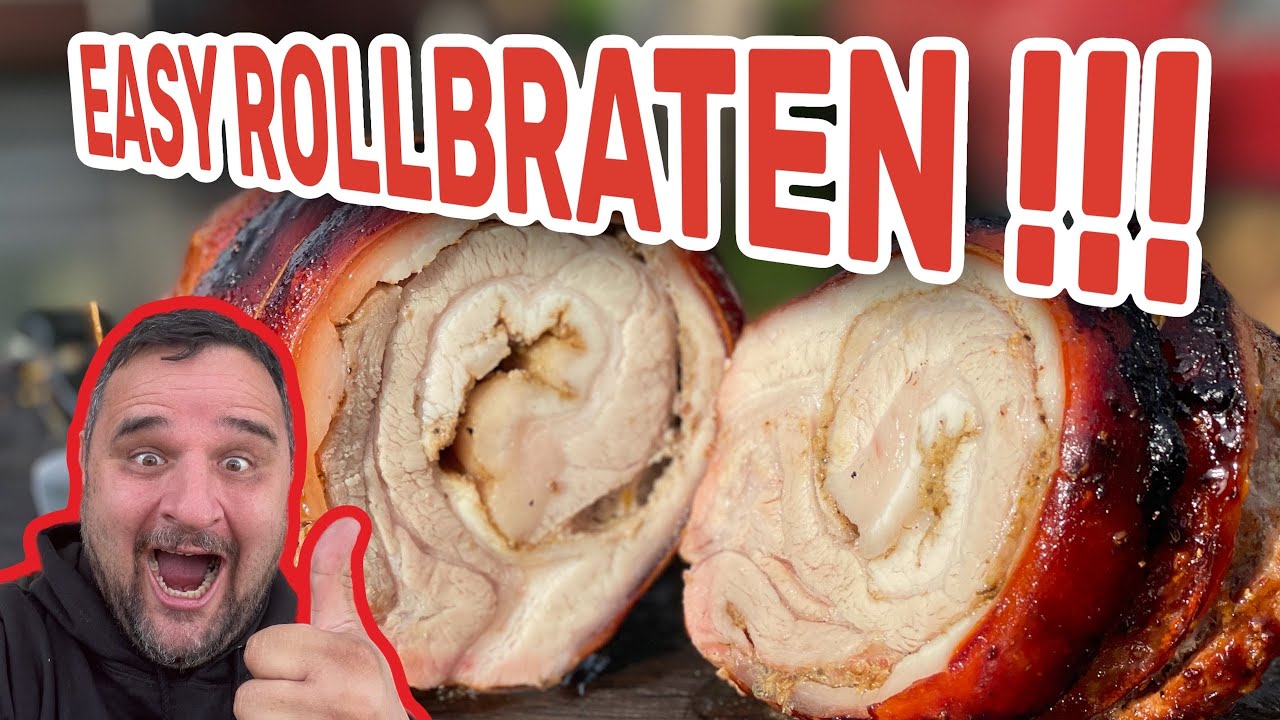 ROLLBRATEN im Rauch gegrillt aus Schweinebauch --- Klaus grillt