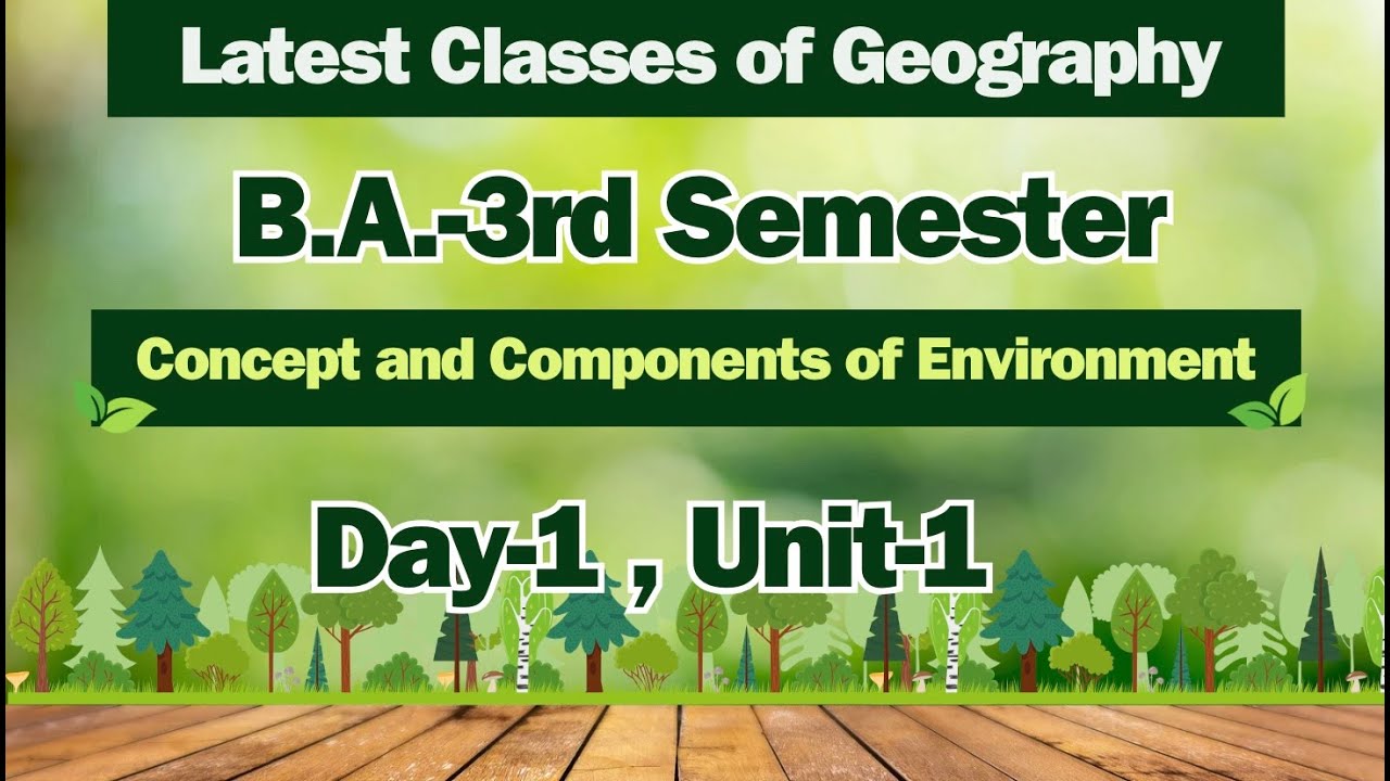 Day-1 || BA 3rd semester Geography Unit-1 fully detailed class #geography #newsyllabus