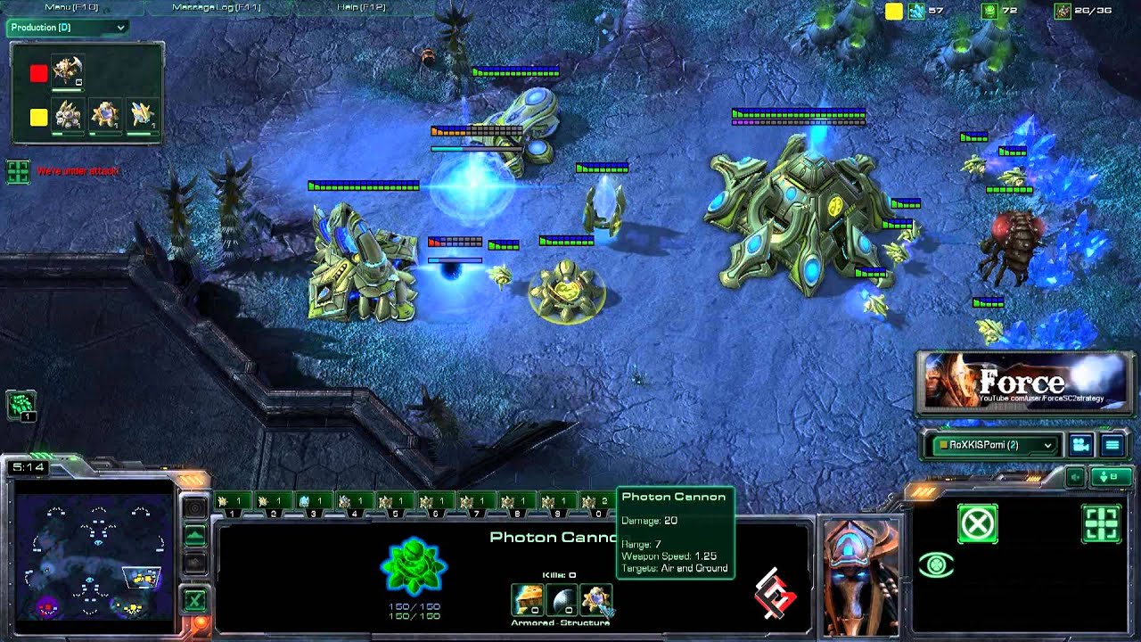 StarCraft 2 - [P] 6 Gate FE: Cannon Sentry Defense - Strategy