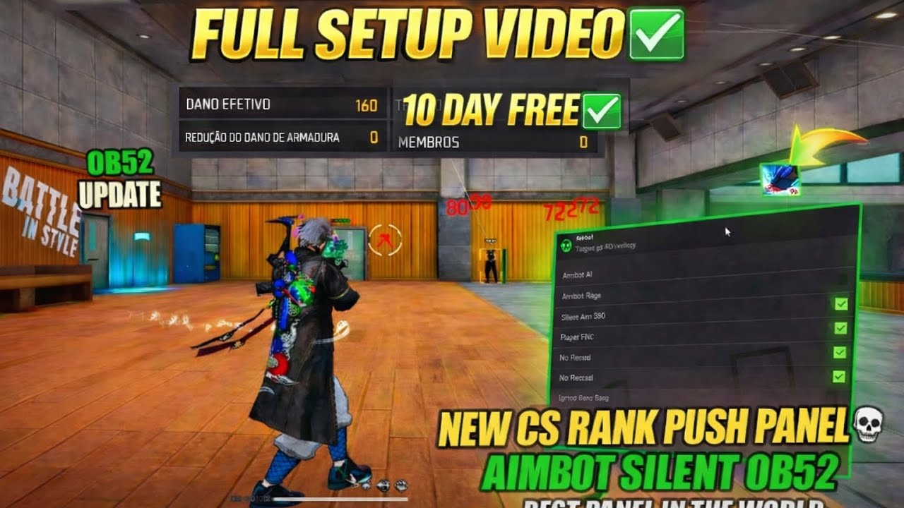 FREE FIRE PC PANEL OB52 AIMBOT RAGE PANEL | EVERY DAY FREE PANEL FOR ALL SERVER SAFE