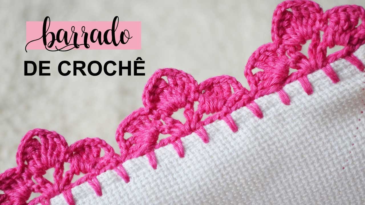 BARRADO DE CROCHÊ CARREIRA ÚNICA LINDO, RÁPIDO E FÁCIL#267 | BICO DE CROCHÊ