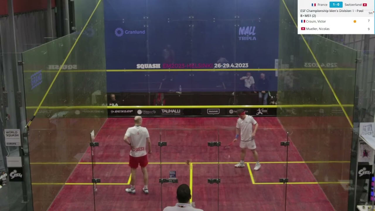 Victor Crouin - Nicolas Mueller (France - Switzerland) - ESF European Team Squash Championships 2023