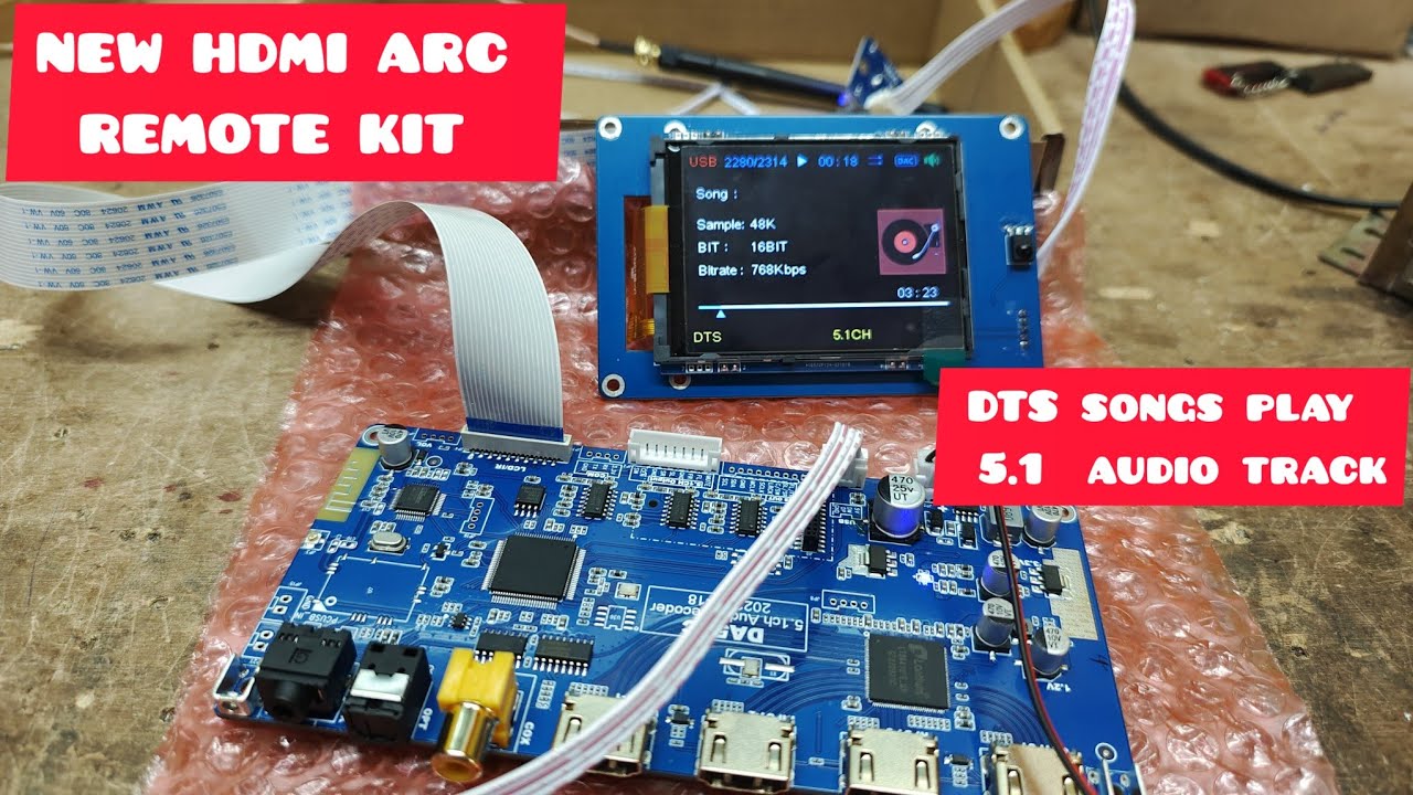 NEW HDMI ARC 5.1 REMOTE KIT UNBOXING AUDIO TESTING..... SELFIE AUDIO.....